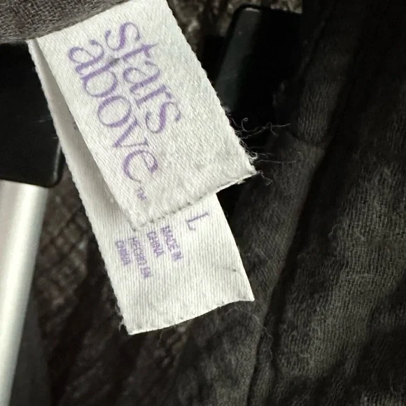 Stars Above Cotton Gauze Lounge/Sleep Shorts in Grey - Picture 3 of 5